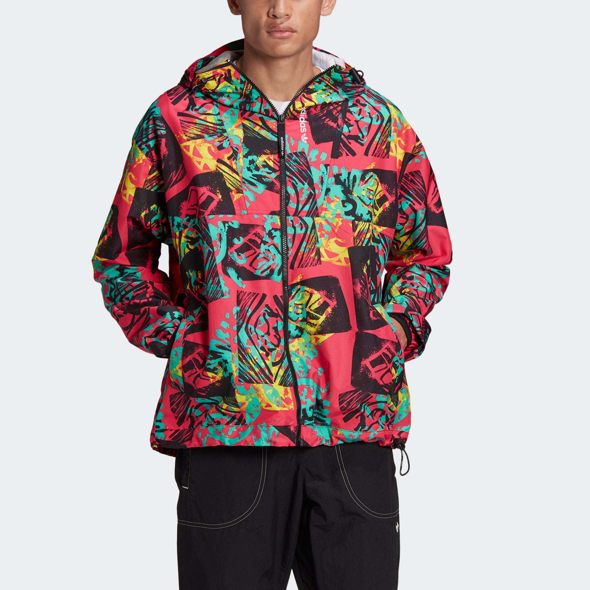 Куртка adidas originals Adv Mesh Wvn Wb Retro Printing Hooded Jacket GN8855 — фото 2