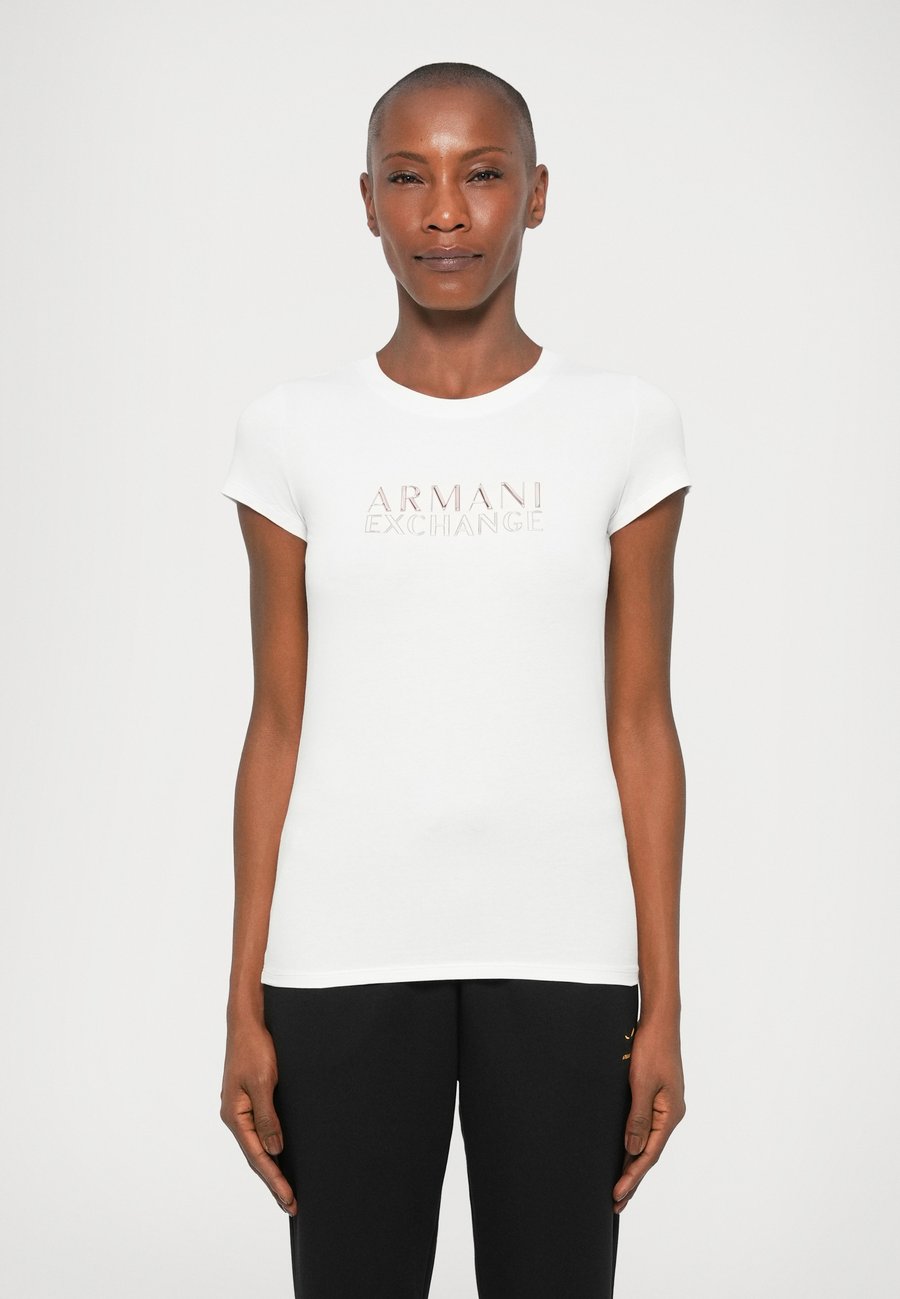 

Футболка Armani Exchange Print T-shirt, Optic White/White, Белый, Футболка Armani Exchange Print T-shirt, Optic White/White