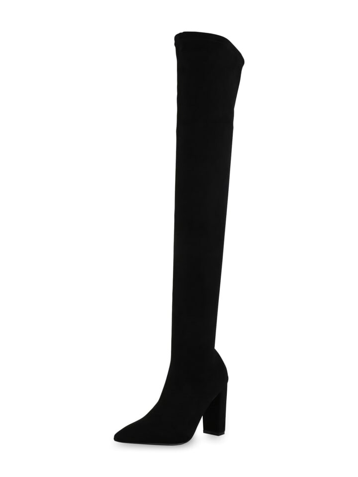 Сапоги VAN HILL Overknees Allison, черный