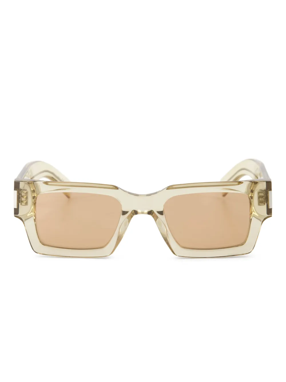 

Солнцезащитные очки в прозрачной оправе Saint Laurent Eyewear, желтый