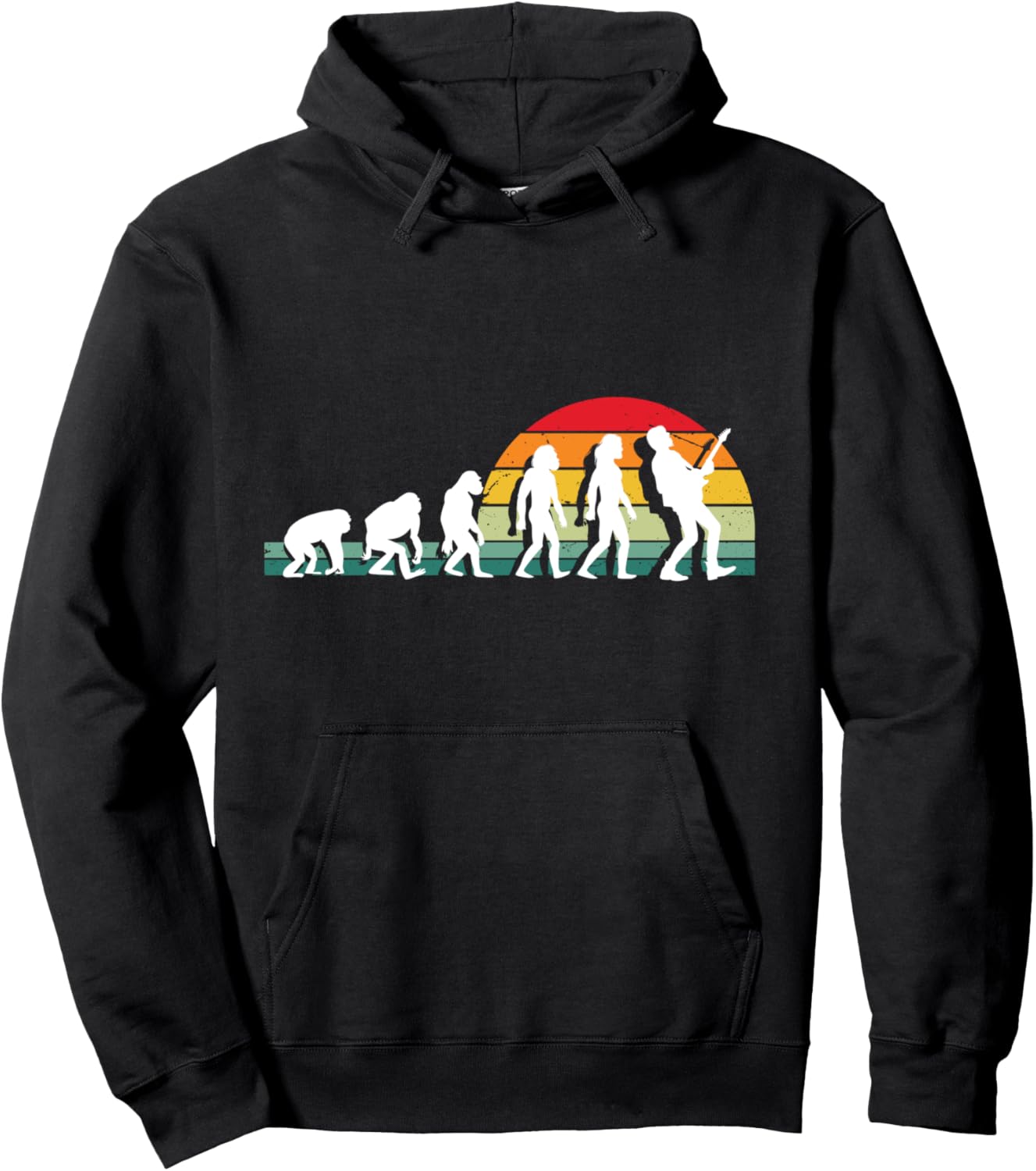 

Забавная толстовка с изображением гитариста-эволюциониста Cool Gutitarist Guitar Lover Rock Music Designs, черный