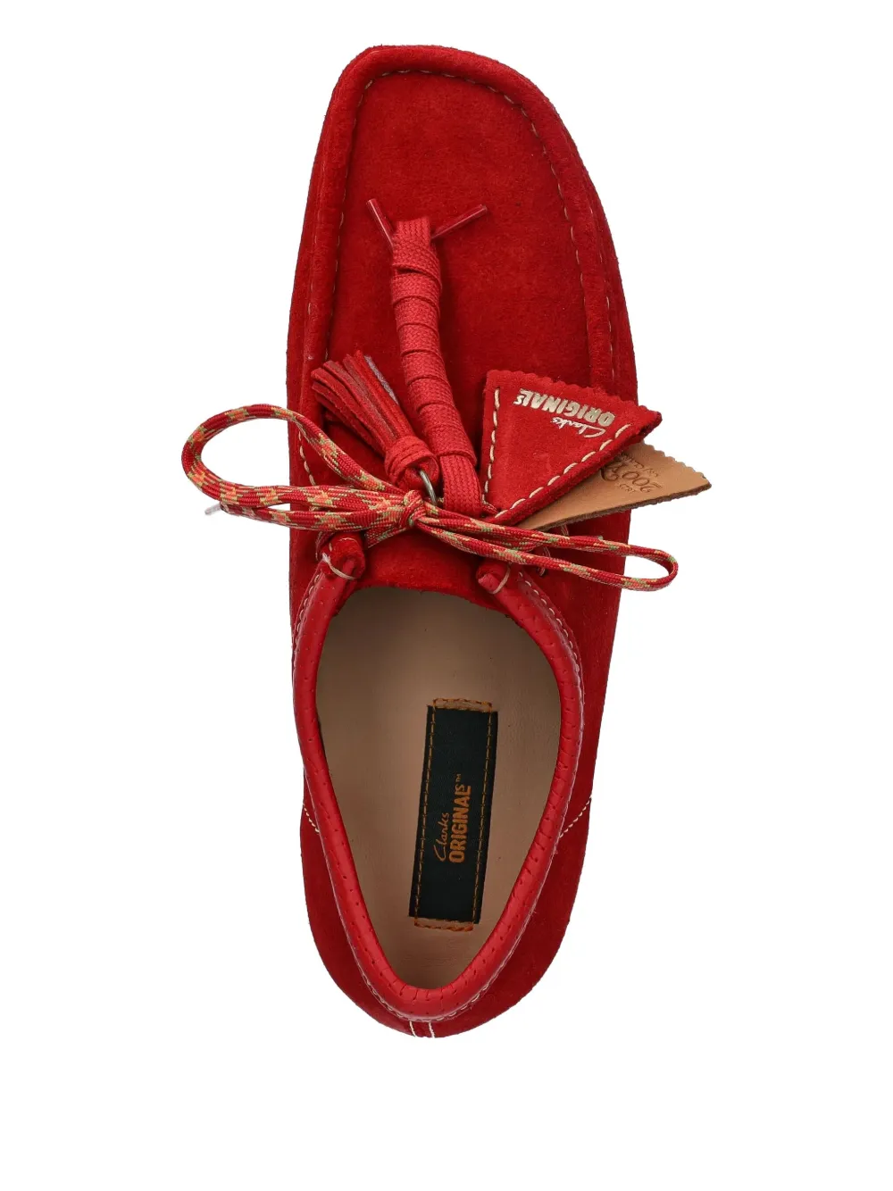 Мокасины с бахромой Clarks Originals, красный — фото 3