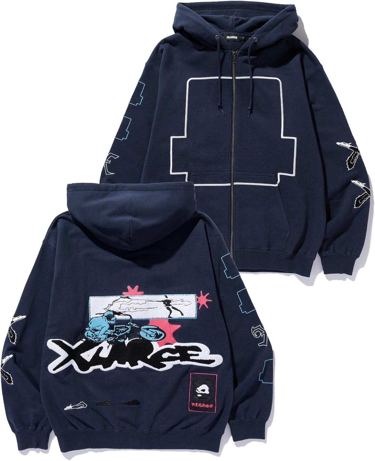 

Мужская толстовка с капюшоном на молнии SPEED размера XLARGE, темно-синий