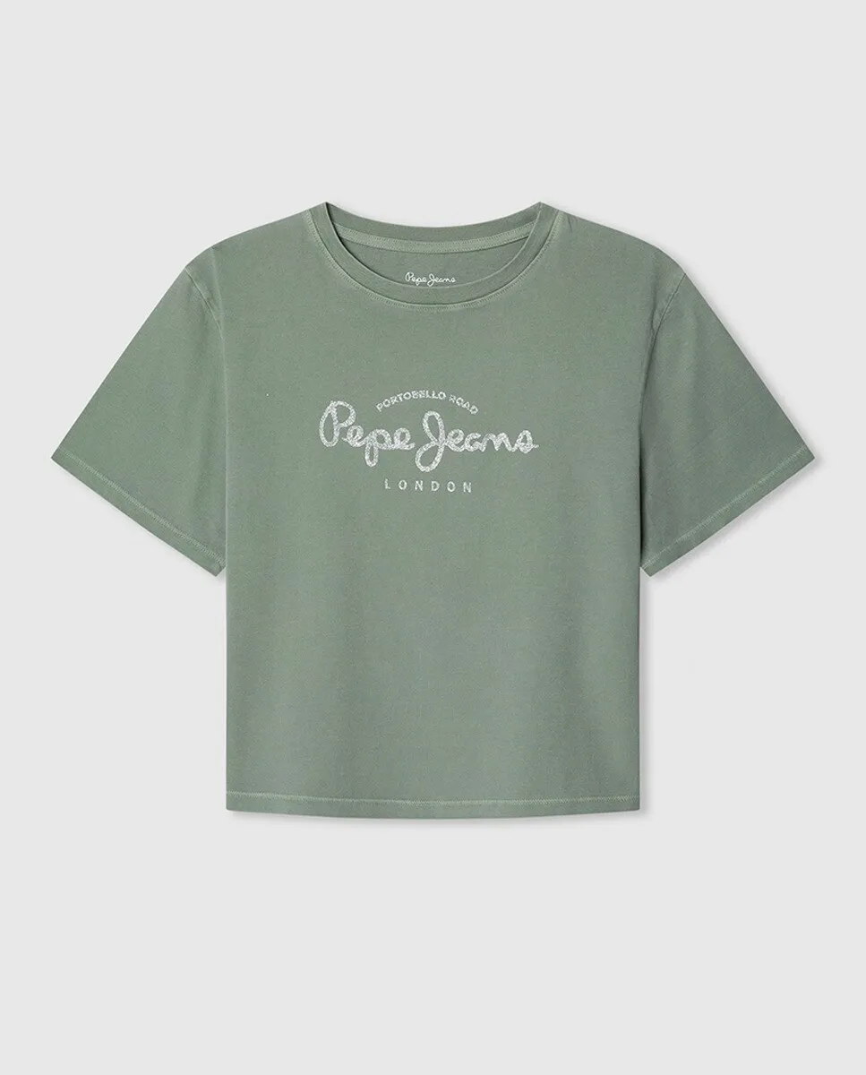 

Футболка для девочки Alma Pepe Jeans, темно-зеленый
