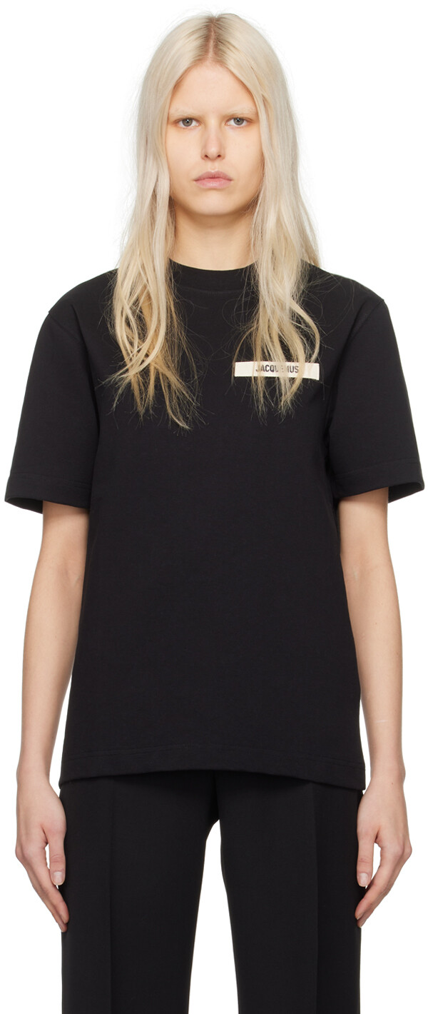 

Черная футболка Les Classiques 'Le T-Shirt Gros Grain' Jacquemus, цвет Black
