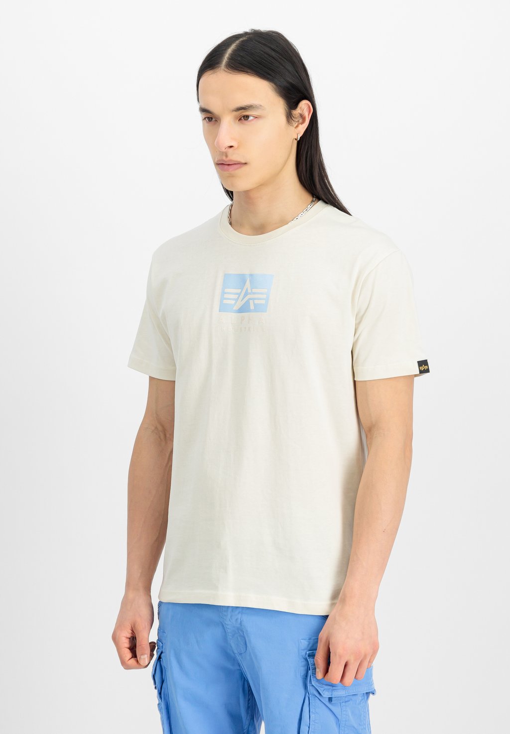 

Футболка с принтом LOGO Alpha Industries, белый