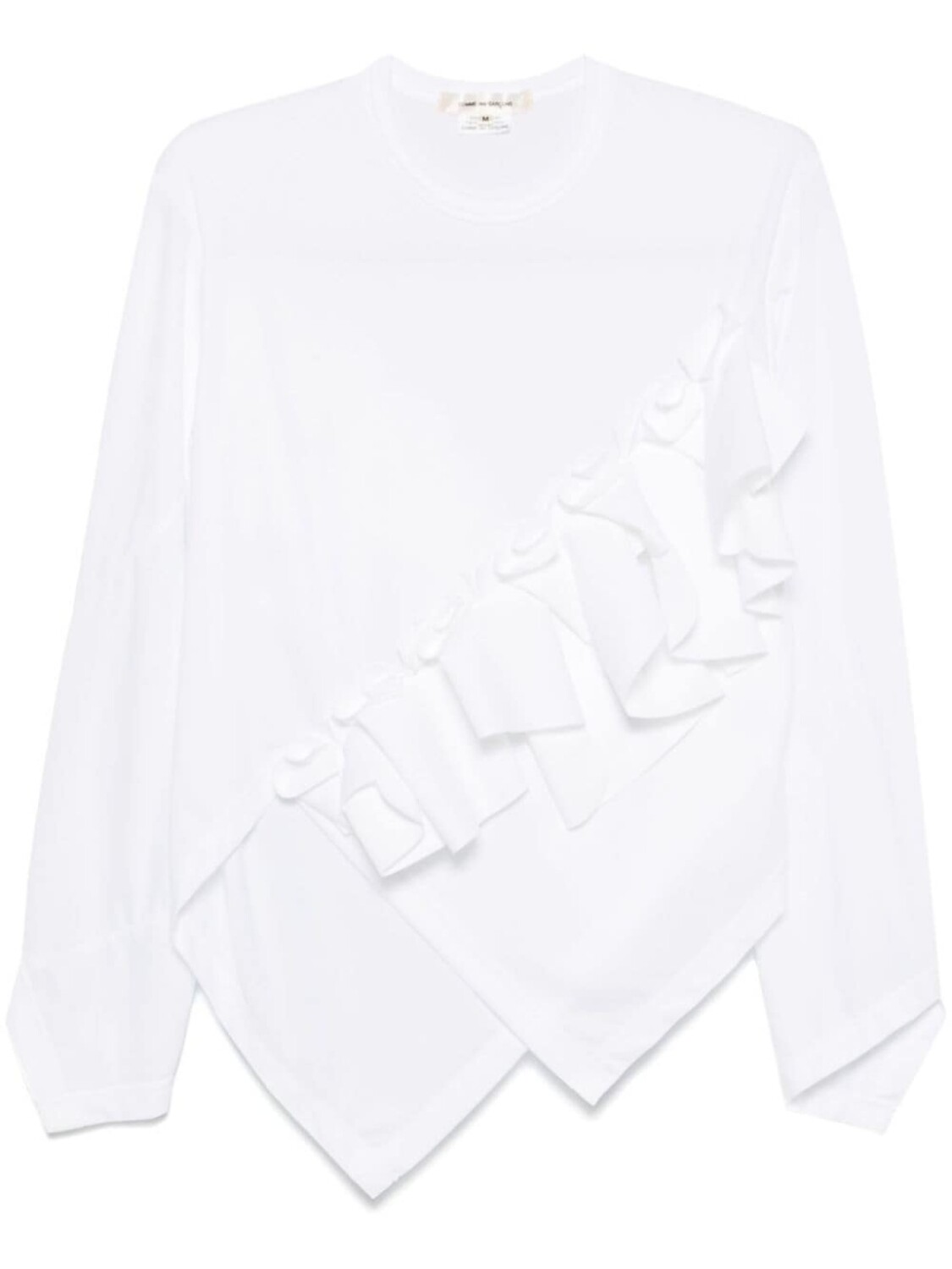

Comme Des Garçons топ с оборками, белый
