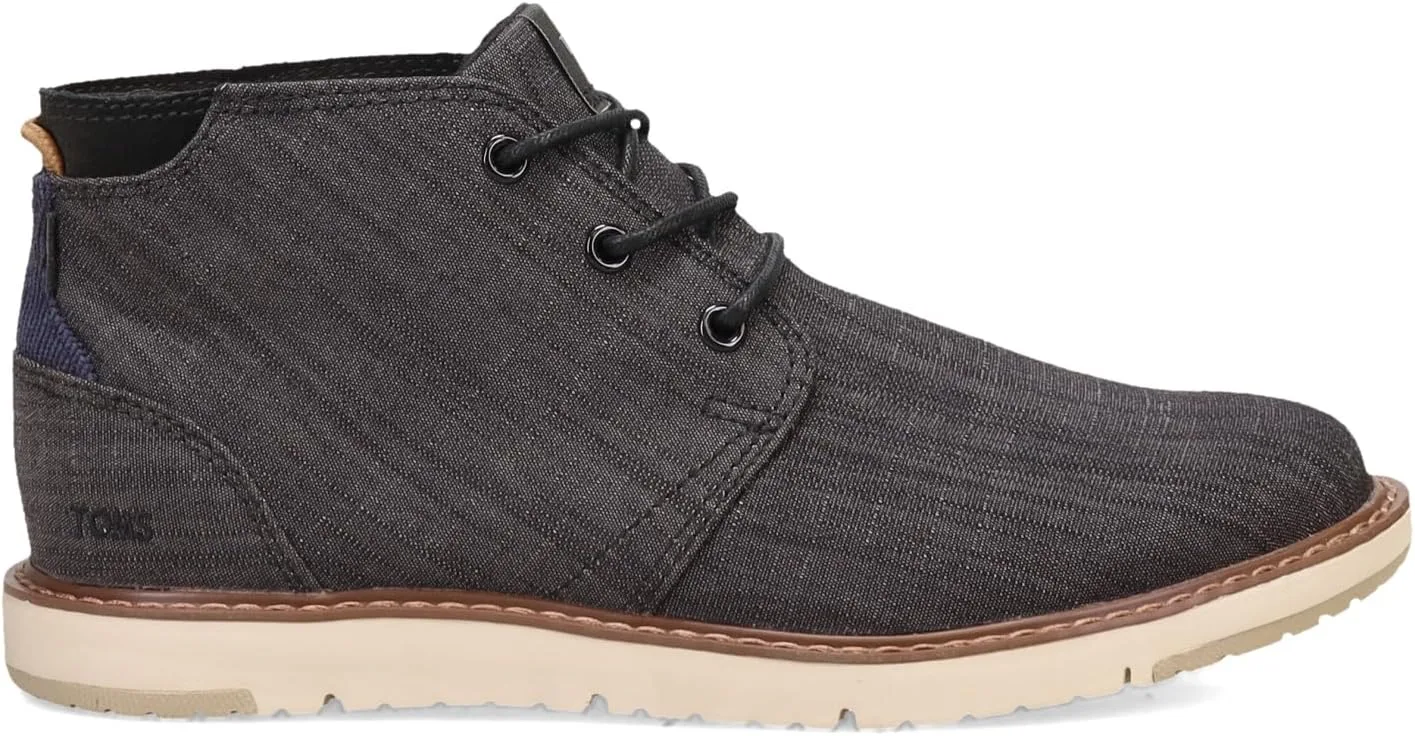 Мужские эспадрильи TOMS Navi выполнены в цвете и обрамлены деревянной рамой, черный — фото 2