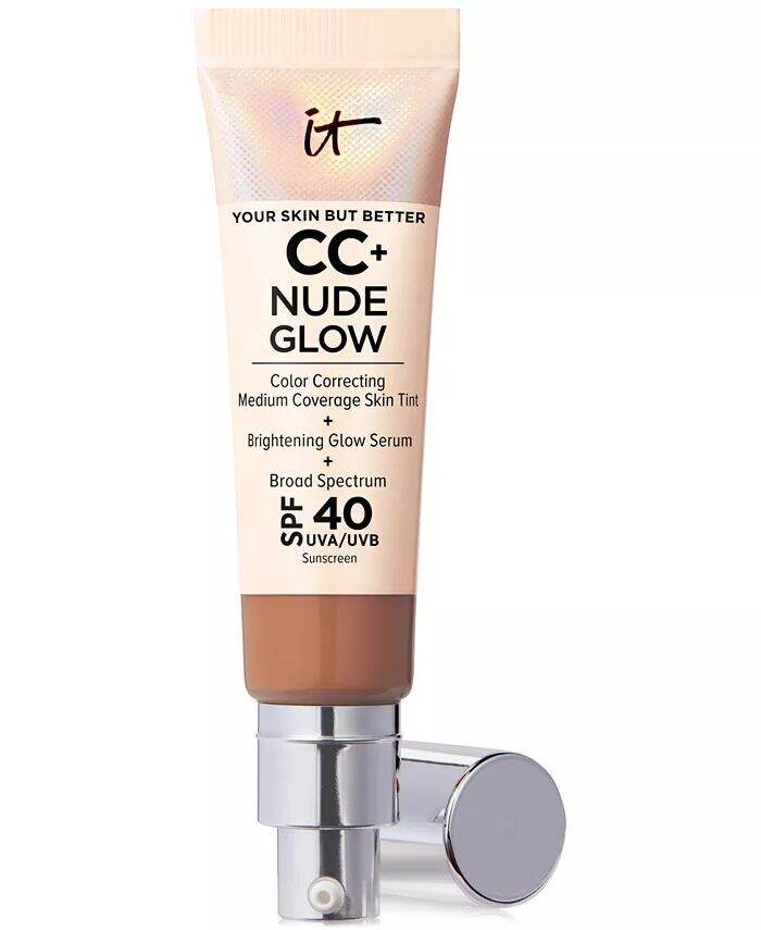 

Легкая тональная основа CC+ Nude Glow + сыворотка для сияния SPF 40 It Cosmetics, цвет Rich Honey