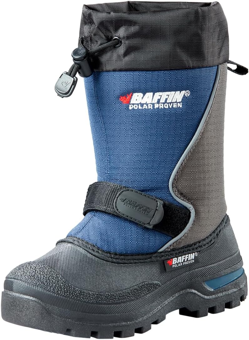 Детские зимние высокие сапоги Baffin Kids' Junior MUSTANG, водонепроницаемые, утепленные, дышащие, из нейлона/резины, предназначенные для холодной тундры, Little Kid (4-8 Years) Navy