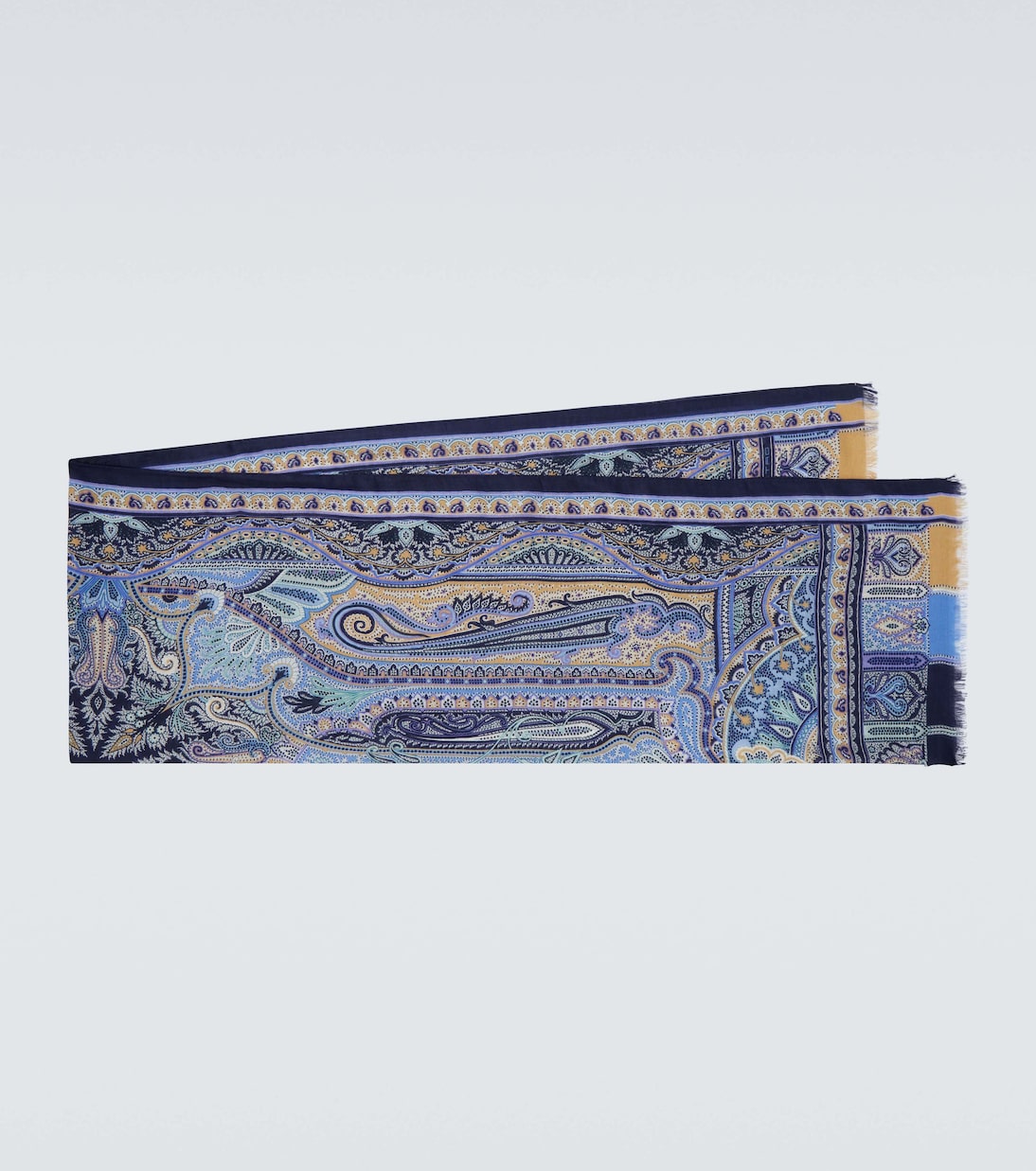 

Шарф с принтом пейси Etro, Multicolour On Blue Base