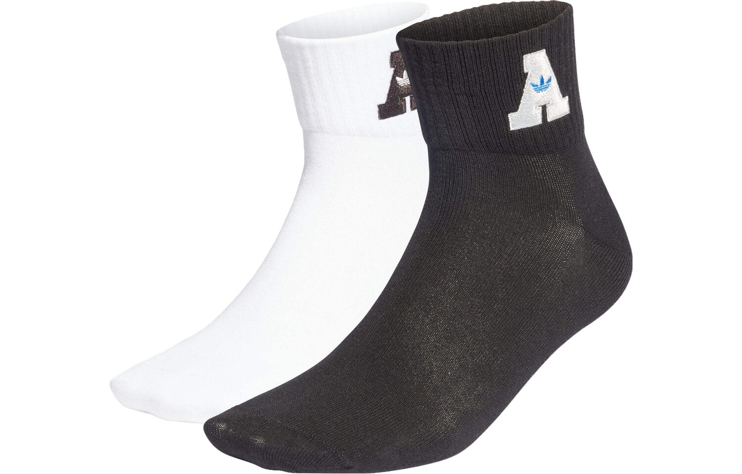 

Носки унисекс до середины икры Adidas Originals, цвет 2 Pack (Black and White)