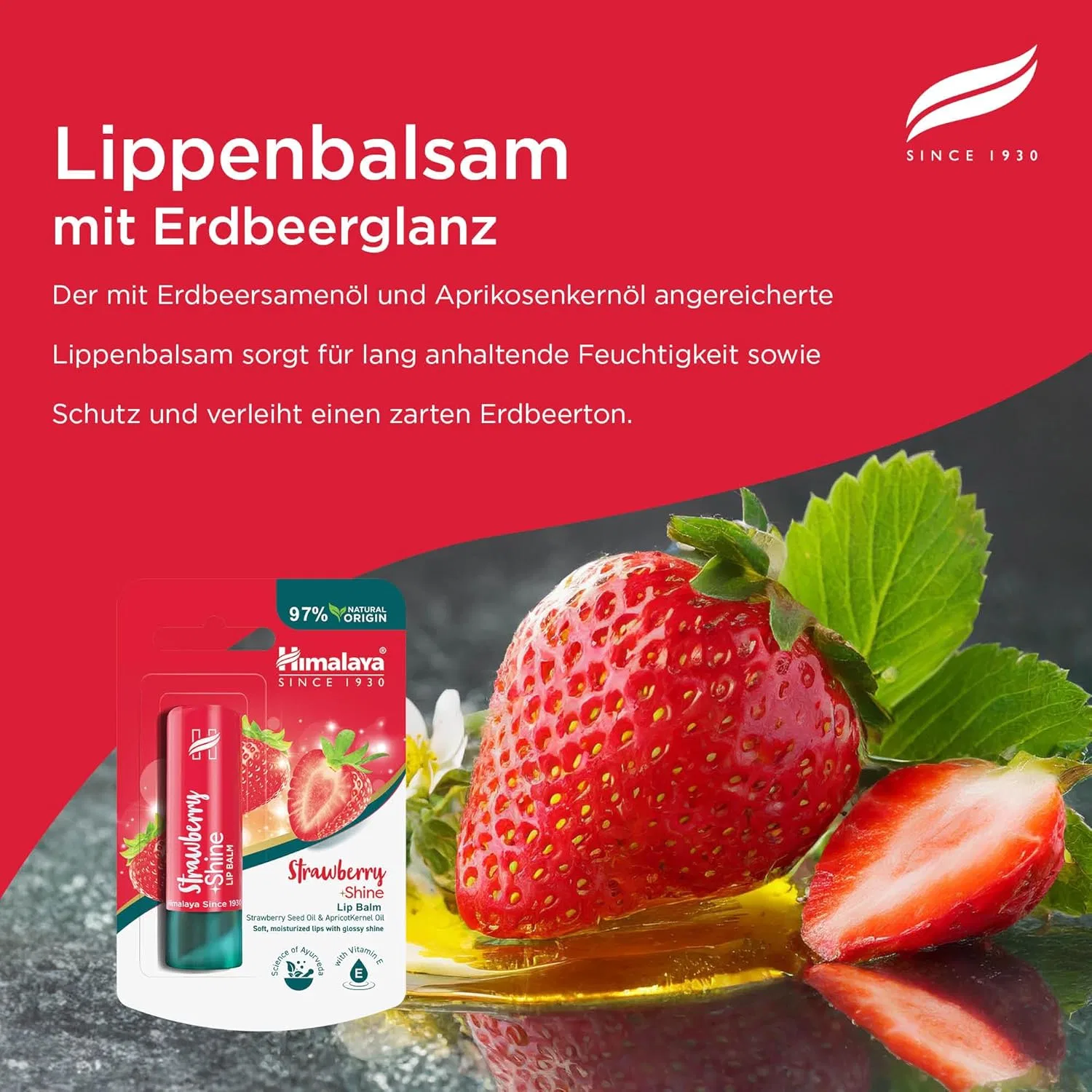 Бальзам для губ Strawberry Shine от Himalaya Herbals Himalaya — фото 3