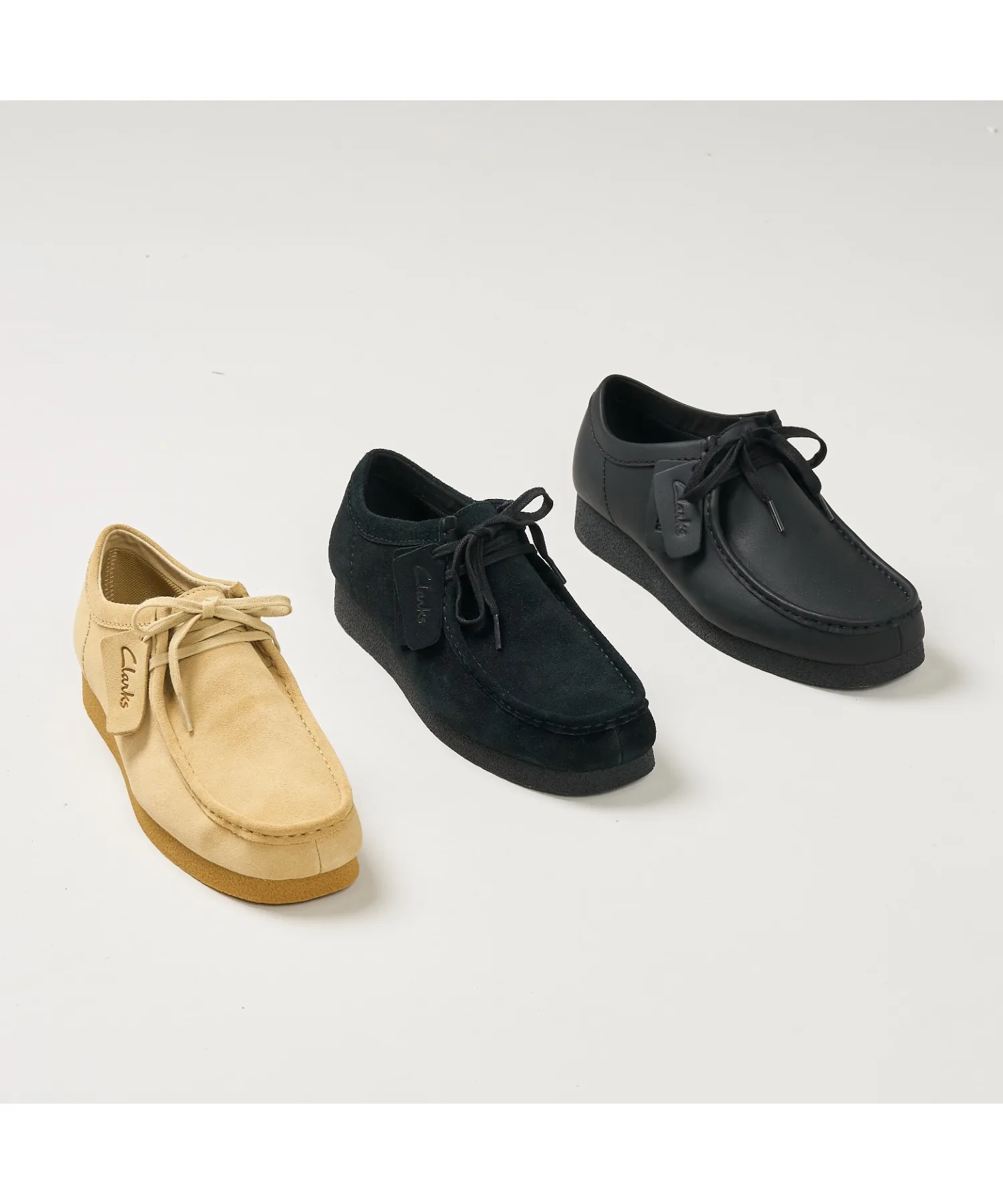 Мужские мокасины с водонепроницаемостью WallabeeEVO WP Clarks чёрные