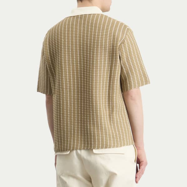 Хлопковая двухцветная поло с сетчатой строчкой Jil Sander, Deer — фото 3