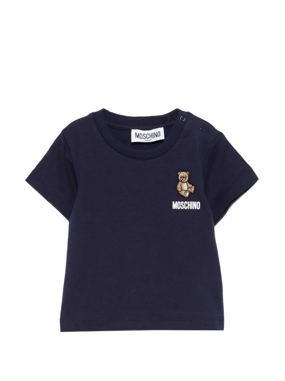 

Футболка с круглым вырезом Teddy Moschino Kids, синий