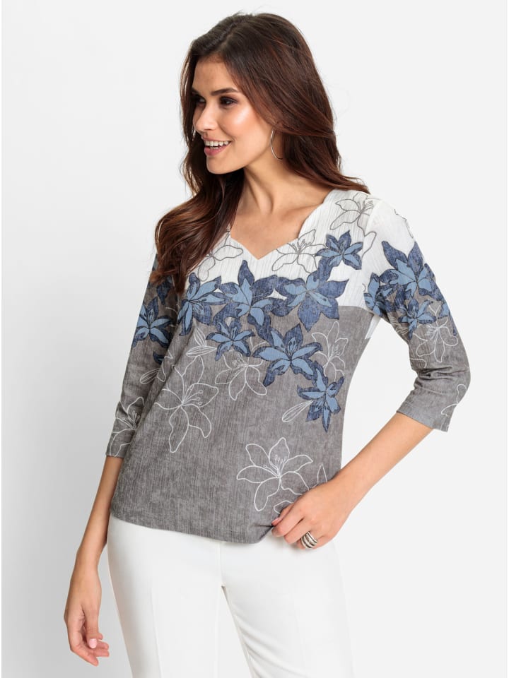 

Рубашка с принтом в королевском синем и черном цветах WITT WEIDEN