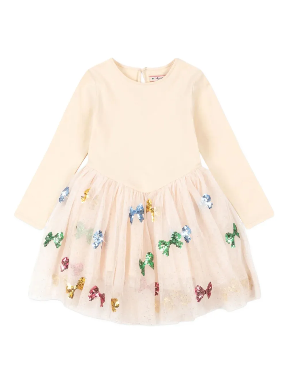 

Платье Yvonne с бантом и пайетками Konges Sløjd, нейтральный