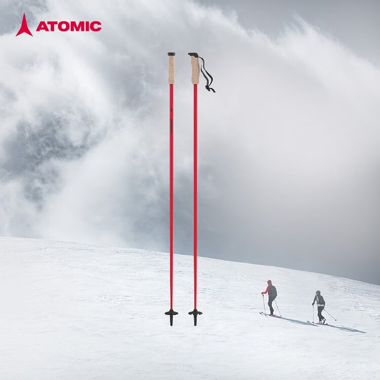 

Atomic Ски-палки 24254 Star All-Mountain Carbon/aluminum, лыжные палки, красный - 4-Star Carbon Pole AMT CARBON AJ5005 130см