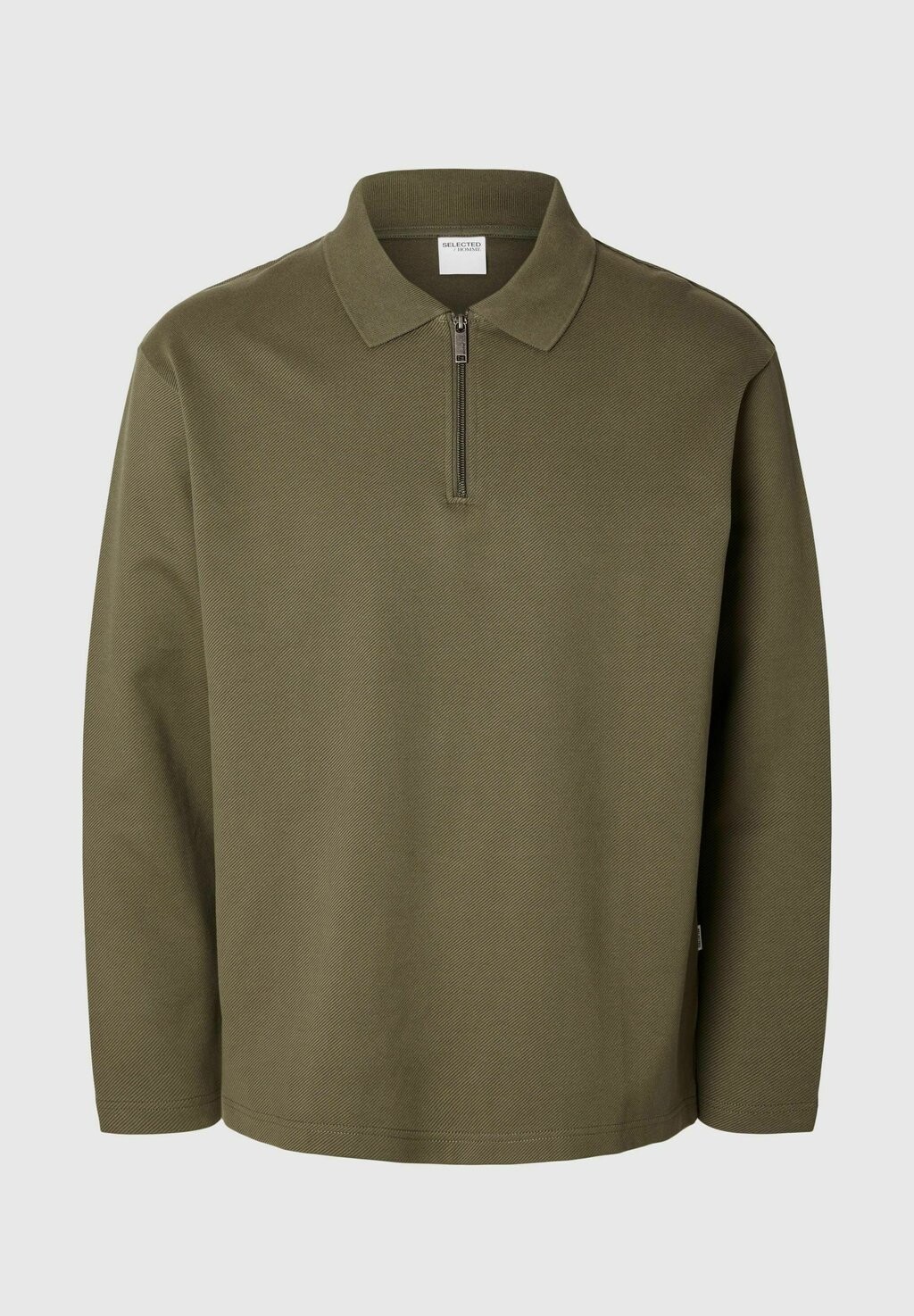 

Толстовка MIT REISSVERSCHLUSS Selected Homme, хаки