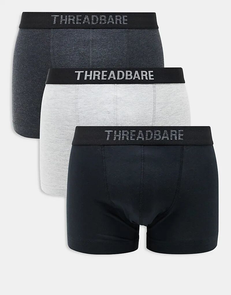 

Threadbare – Комплект из 3 трусов черного, антрацитового и серого цветов