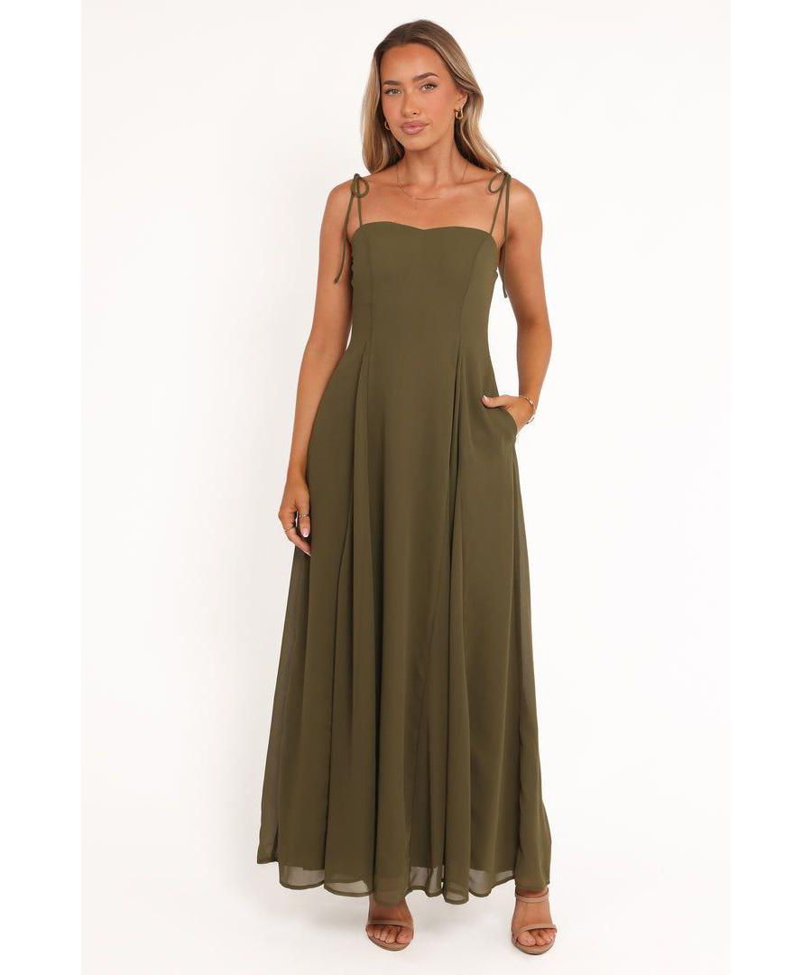 

Женское длинное платье Rayna, оливковый цвет, размер 14 Petal and Pup, Green