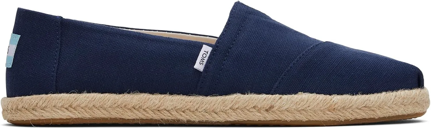 Женские эспадрильи TOMS Alpargata Rope из переработанных материалов, без шнуровки, темно-синий — фото 4