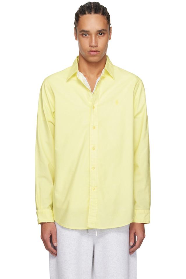 

Классическая оксфордская рубашка с минеральной окраской Polo Ralph Lauren, цвет lime