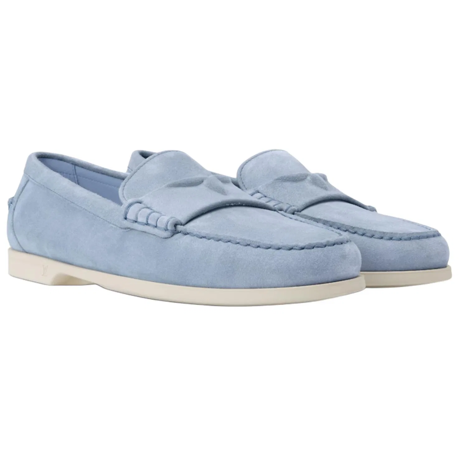 LOUIS VUITTON Croisette Casual Leather Shoes Men's Blue — фото 4