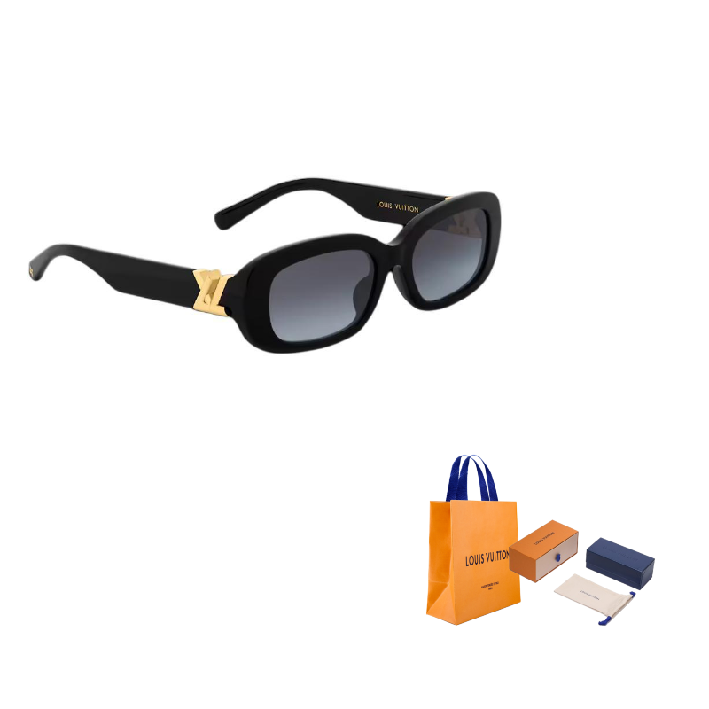 

LOUIS VUITTON Солнечные очки Lv Lv Go 14 овальной формы, Black