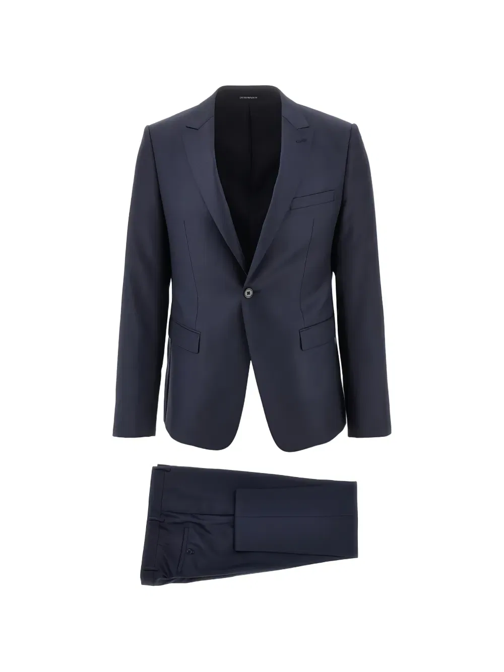 Однобортный костюм Дэвида Emporio Armani, синий