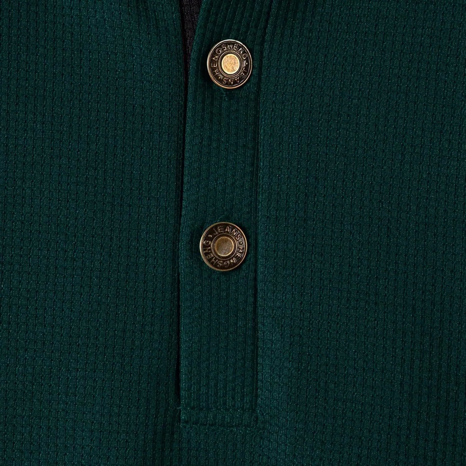 Мужская футболка-поло Henley с коротким рукавом, вязаная, Regular-Fit, Color Block — фото 2