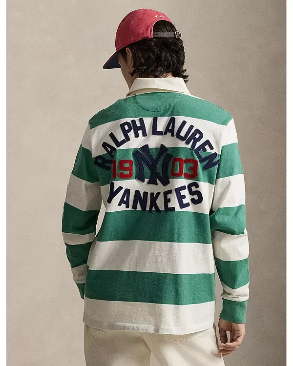 Регбийная футболка «Янкиз» Polo Ralph Lauren, Green/White — фото 4