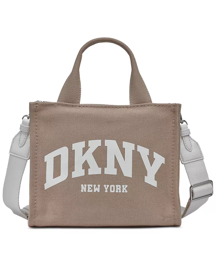 

Сумка-тоут большая Hadlee с логотипом DKNY, коричневый/бежевый