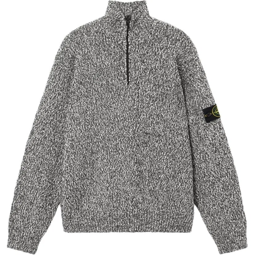 Свитер с полузамком STONE ISLAND, Black