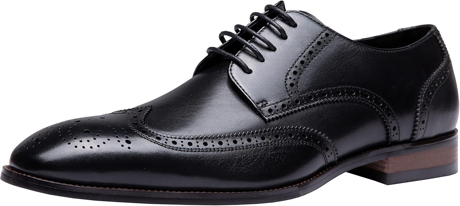 

Мужские классические кожаные туфли Jousen, формальные оксфорды и дерби в ретро-стиле, черный