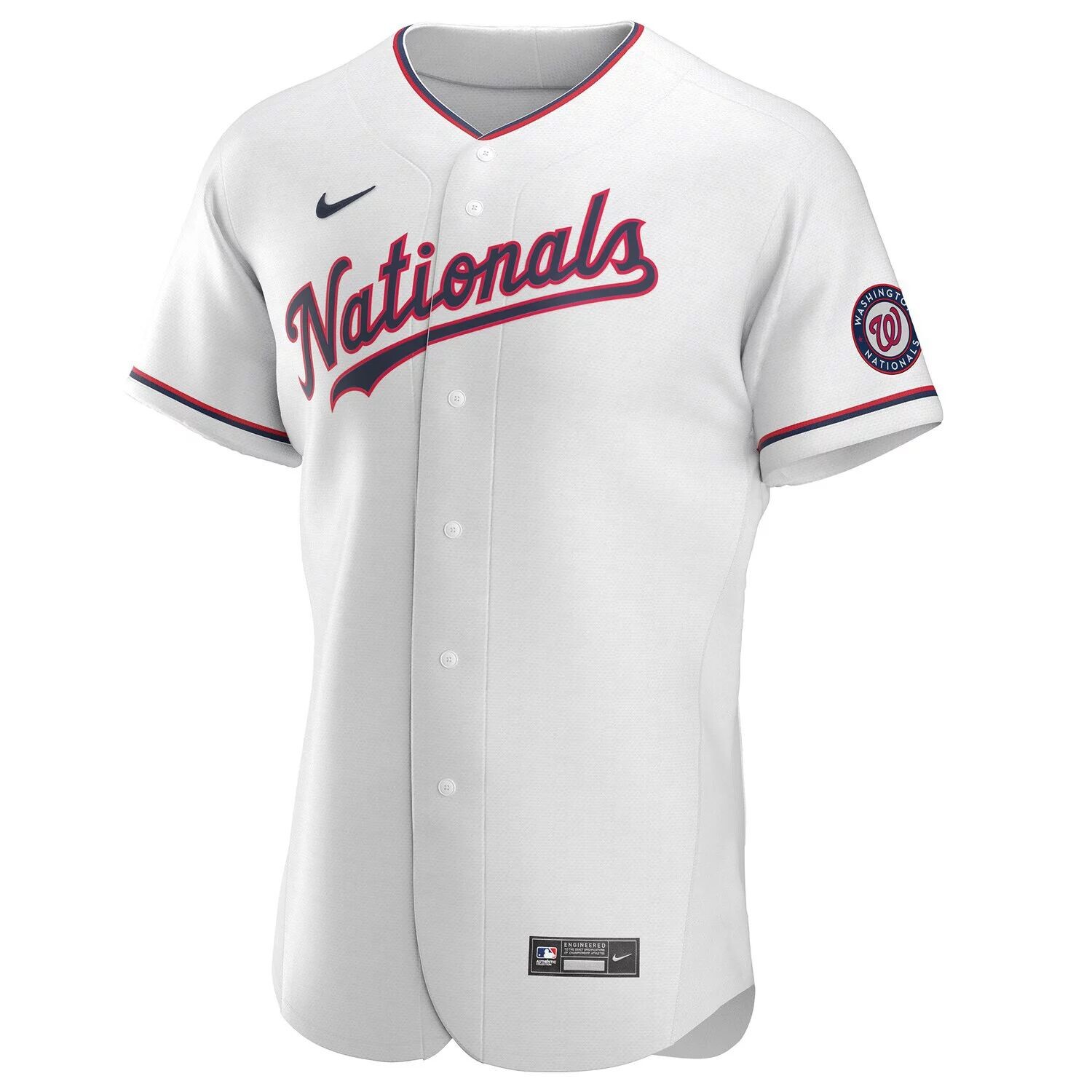 Мужская белая футболка команды Washington Nationals Alternate Authentic Team Nike — фото 2