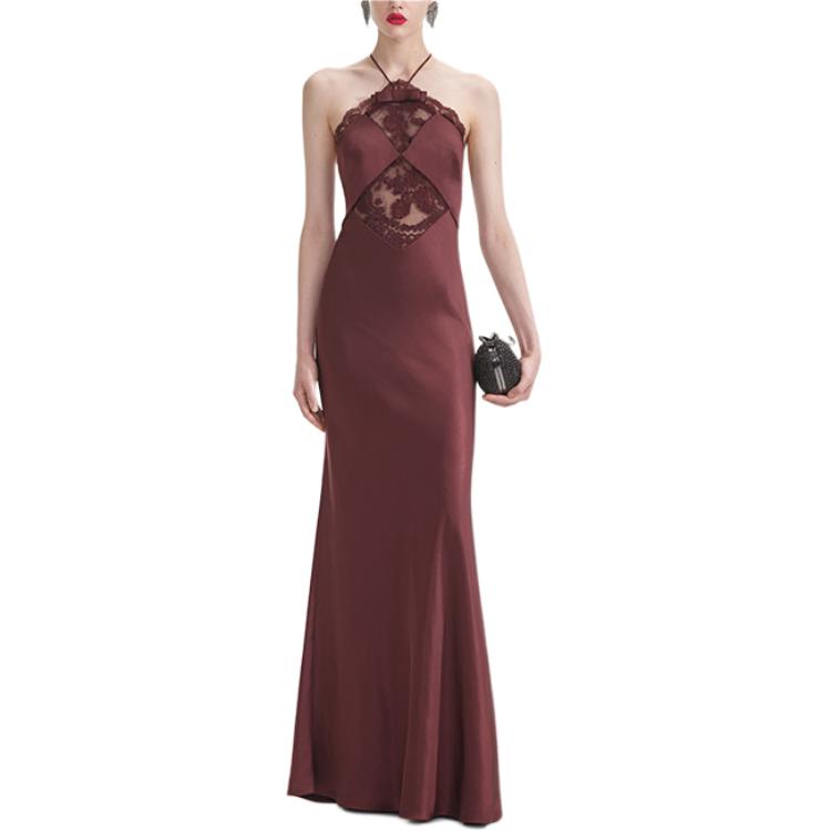 

Self-portrait Женское платье-комбинация красный коричневый