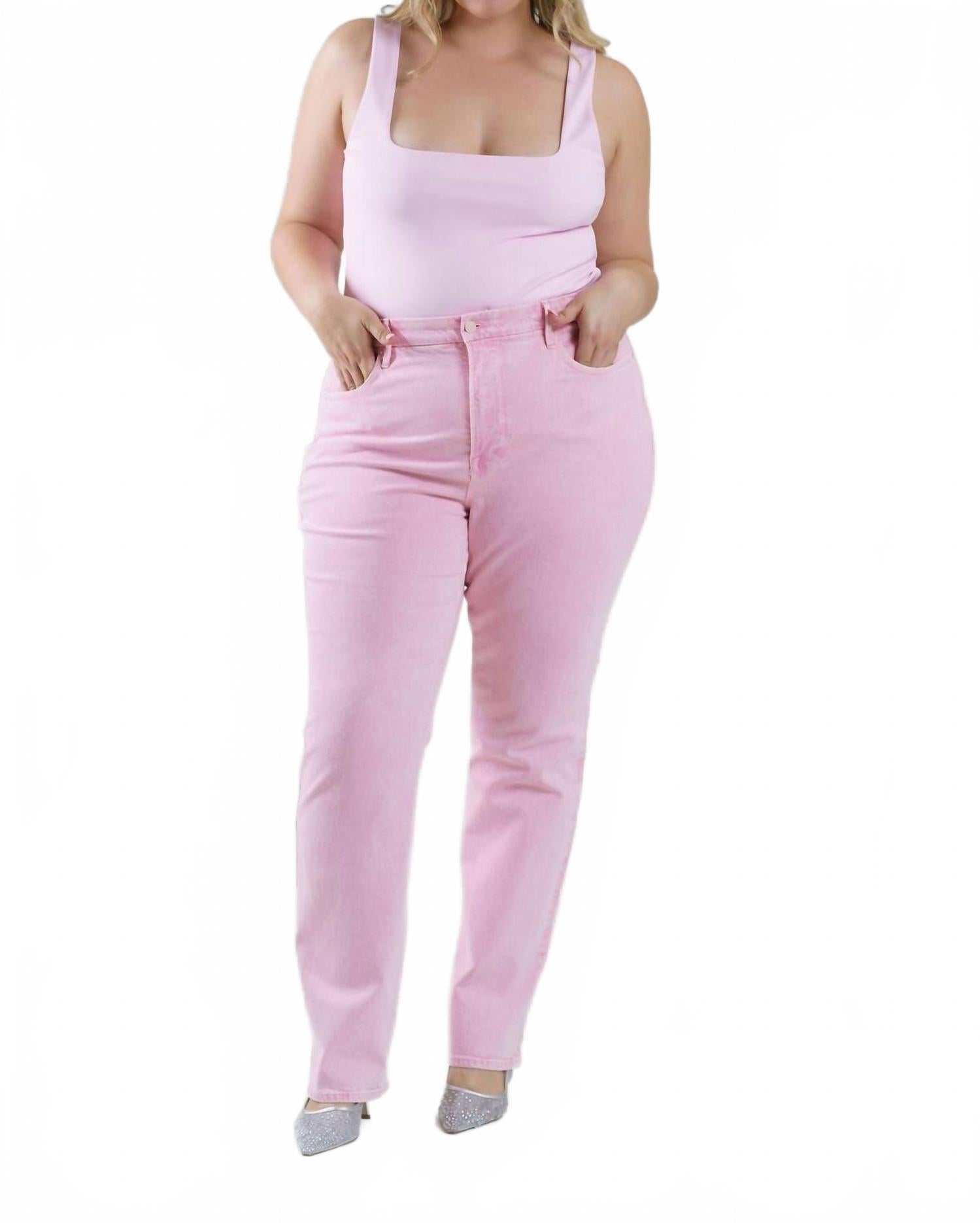 

Хорошие джинсы в стиле 90-х - Plus Size, цвет розовый кварц GOOD AMERICAN