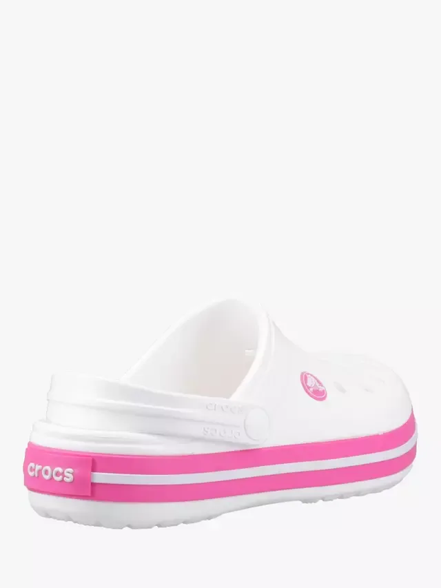 Детские сабо Crocband, бело-розовые Crush Crocs — фото 3