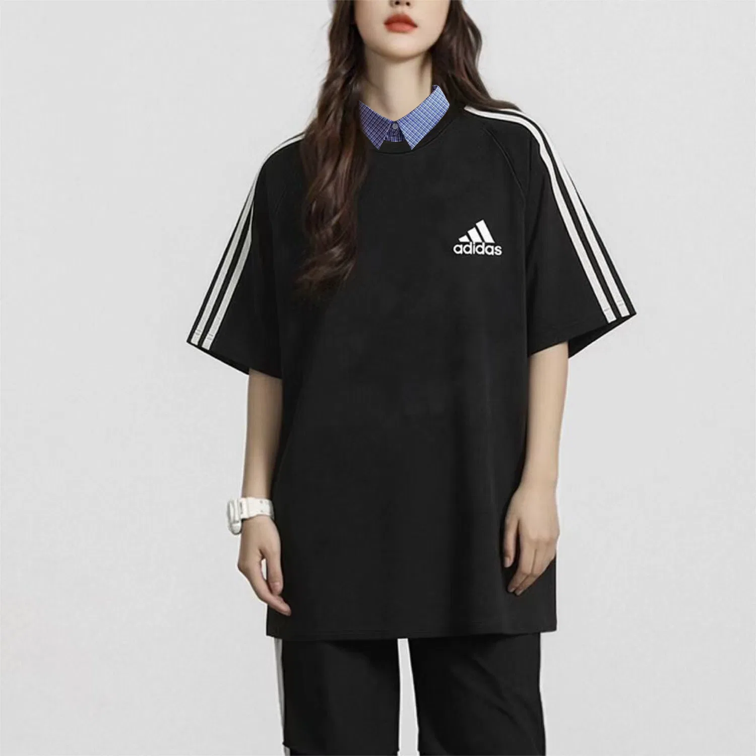 Футболка Adidas MUST HAVES с круглым вырезом черная — фото 4