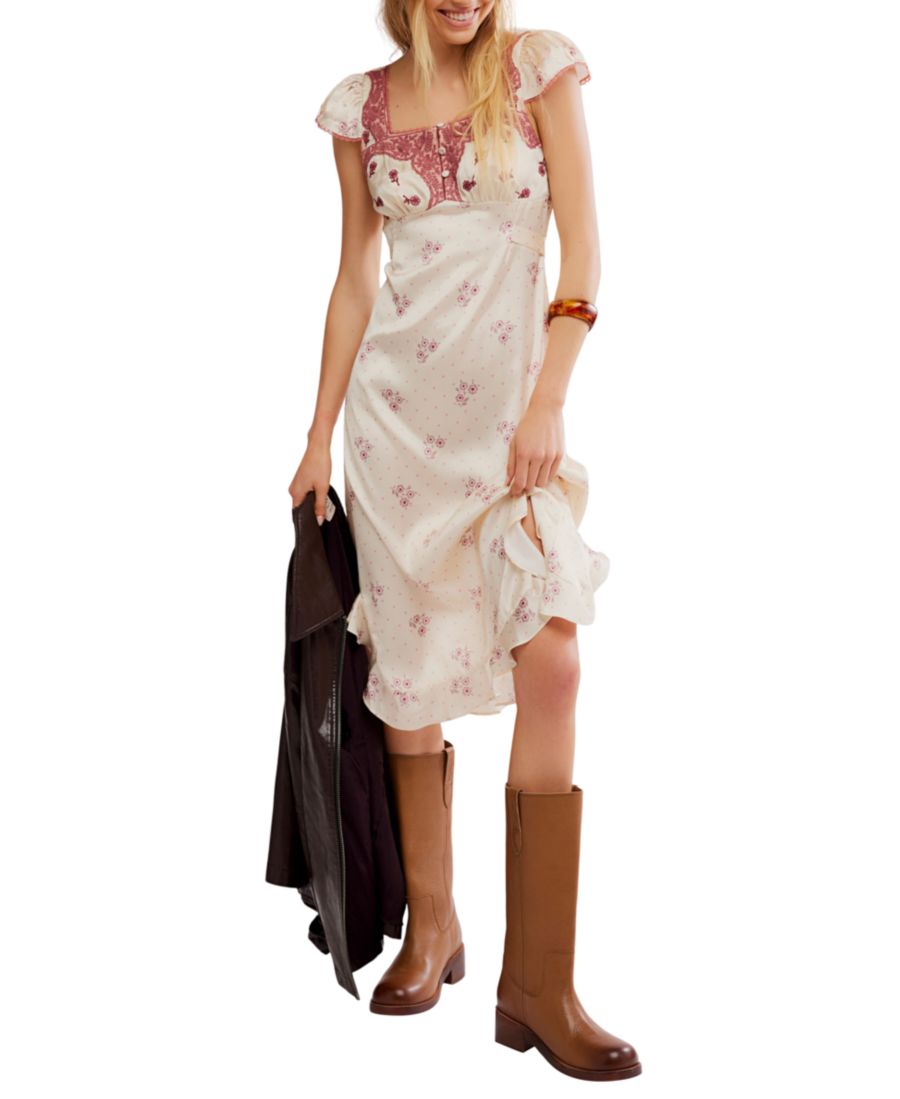 

Платье-комбинация миди с цветочным принтом от Women's Haven Free People, Swan Combo