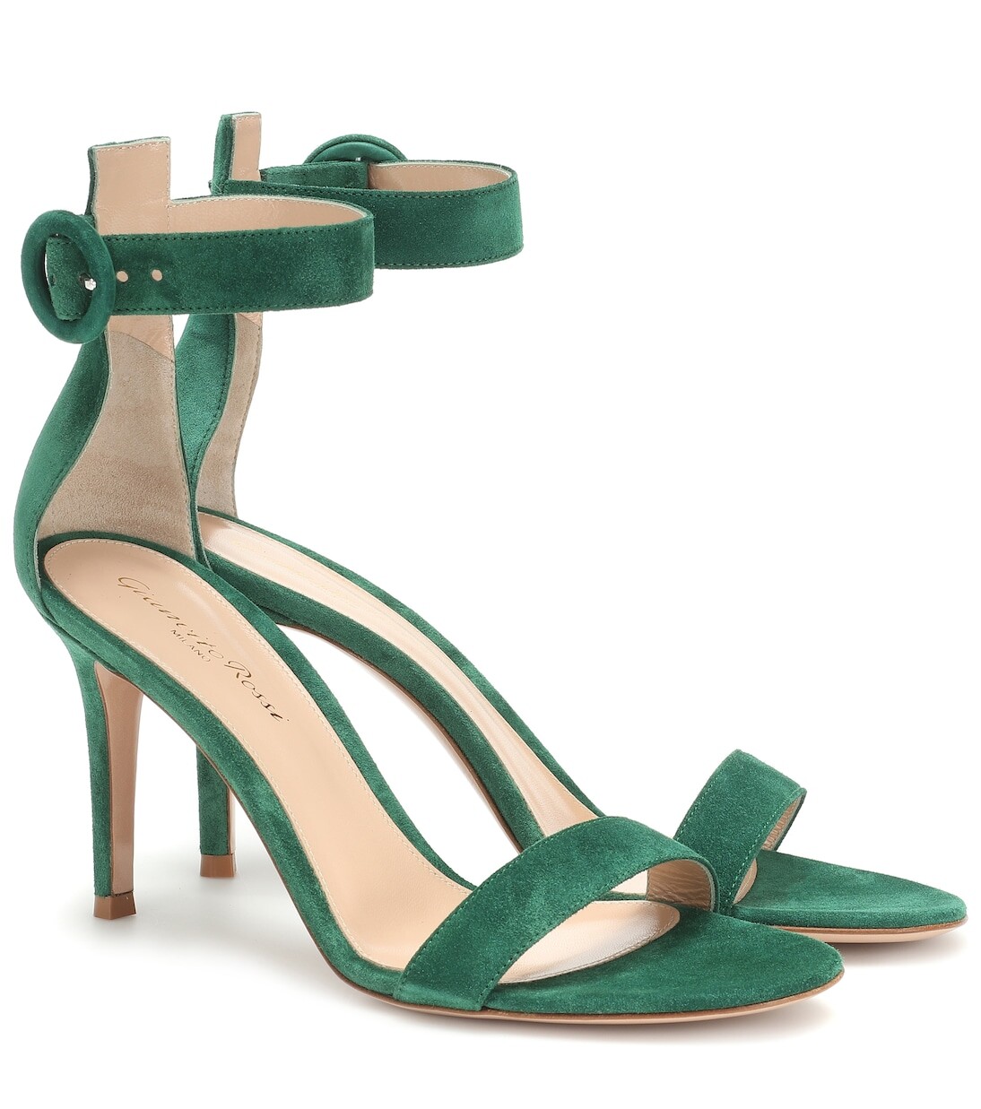 Босоножки portofino 85 Gianvito Rossi, зеленый