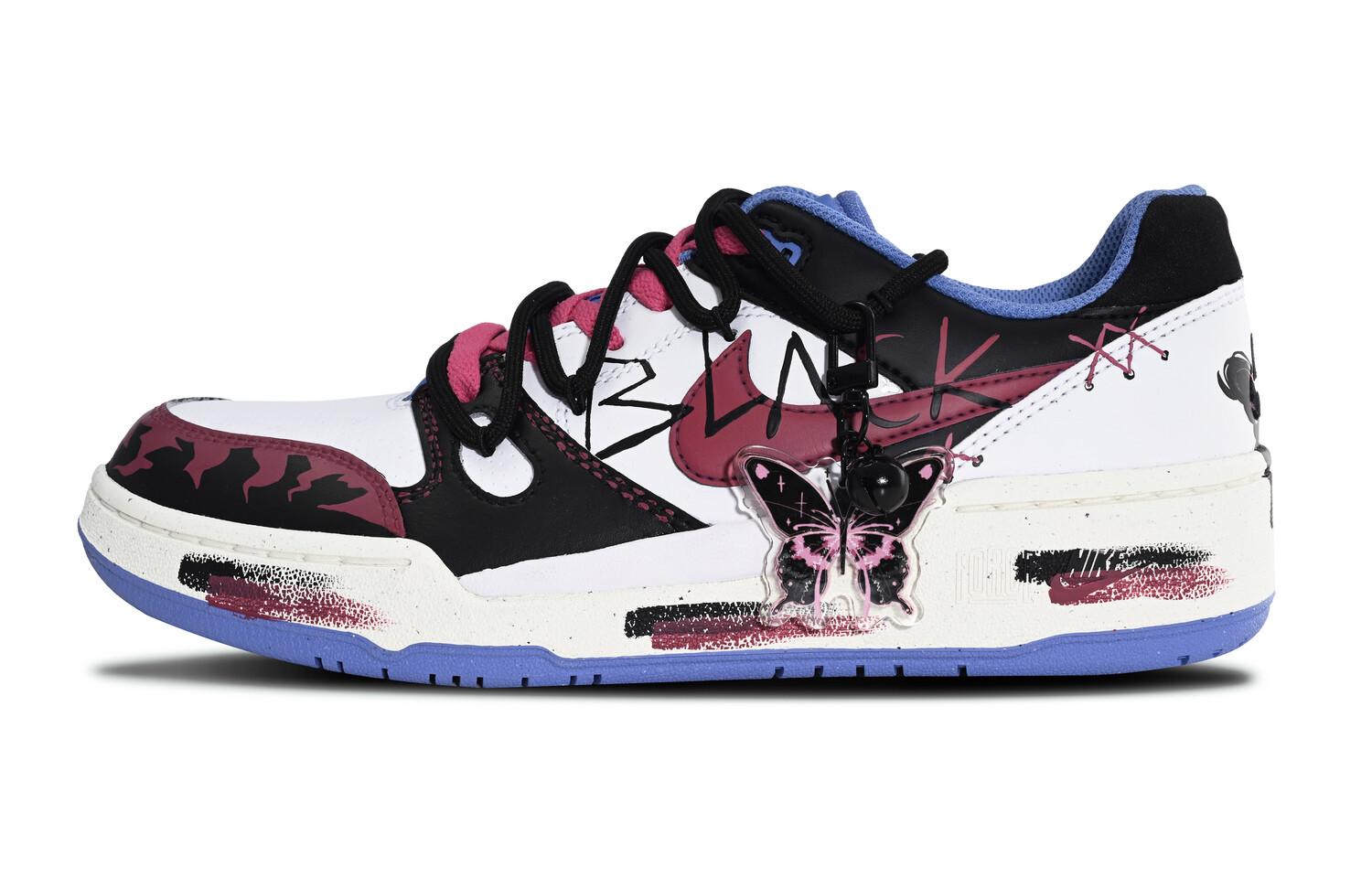 

Кроссовки Nike Full Force Skateboarding Shoes Men Low-top Black/pink, черный