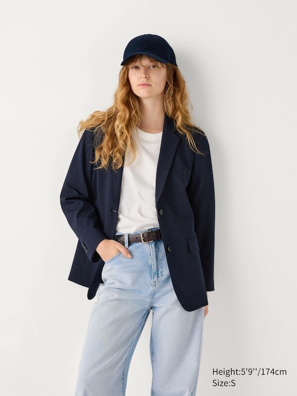 

Сшитый на заказ жакет Uniqlo, синий