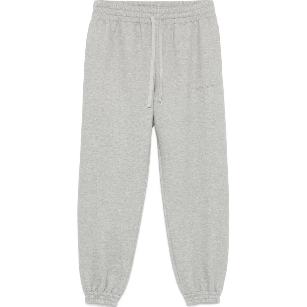 Спортивные штаны GUCCI Regular Edition, с рельефным логотипом, серые