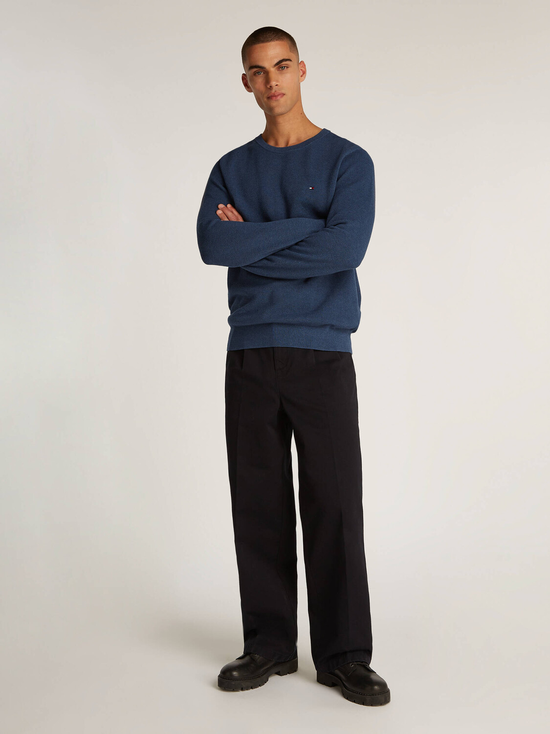 Свитер Tommy Hilfiger Regular Fit, синий — фото 2