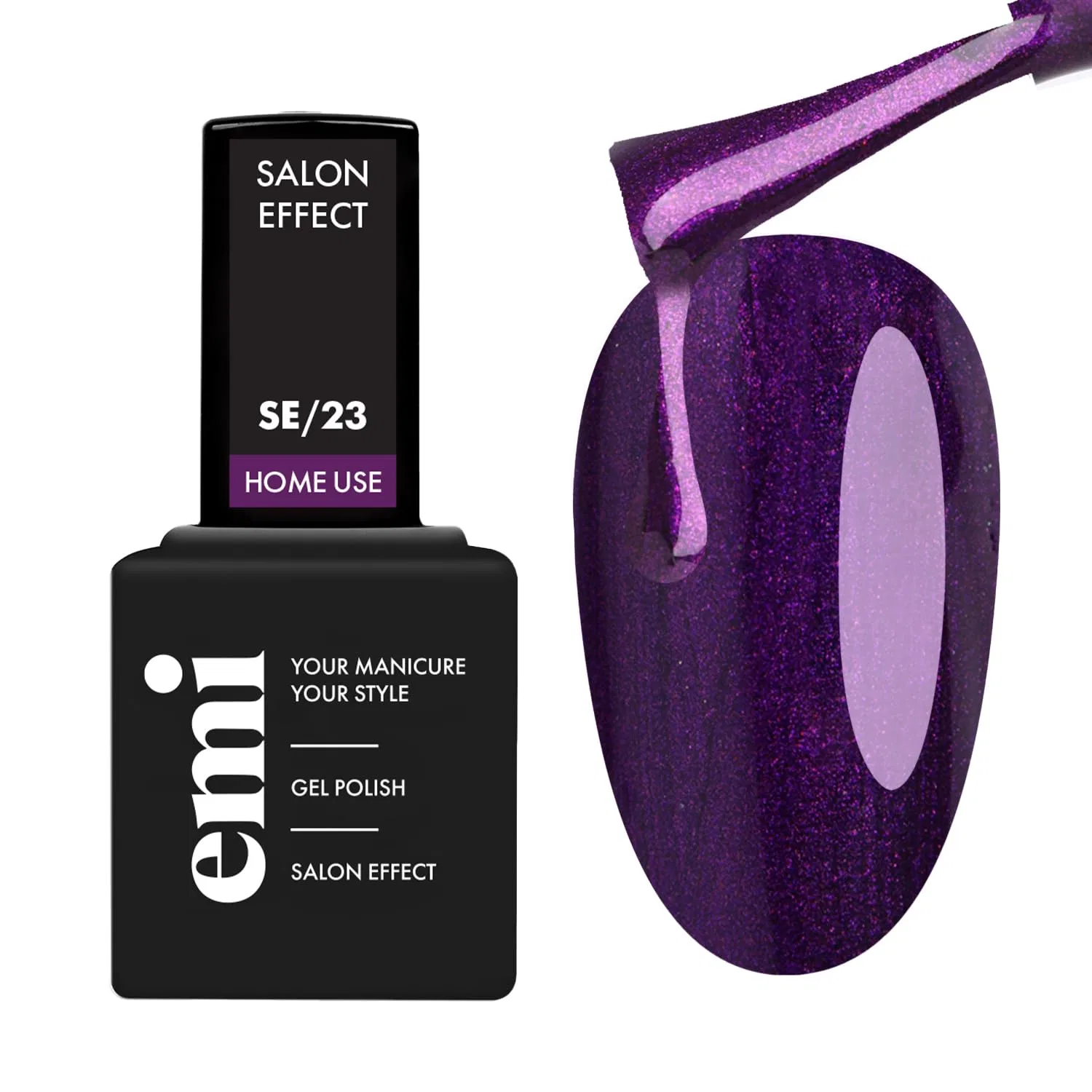 Гель-лак для ногтей EMI Salon Effect без HEMA, оттенок Indigo Plum, 9 мл Emi