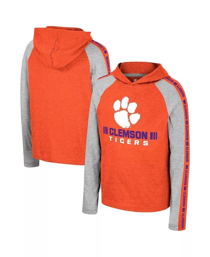 

Оранжевая футболка Big Boys Clemson Tigers Ned Raglan с капюшоном и длинными рукавами Colosseum, оранжевый