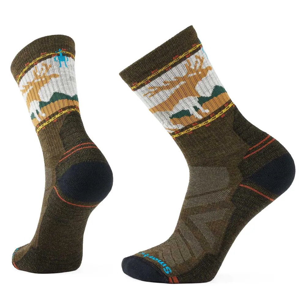 

Носки Smartwool Hike Light Cushion Mountain Moose Crew, зеленый